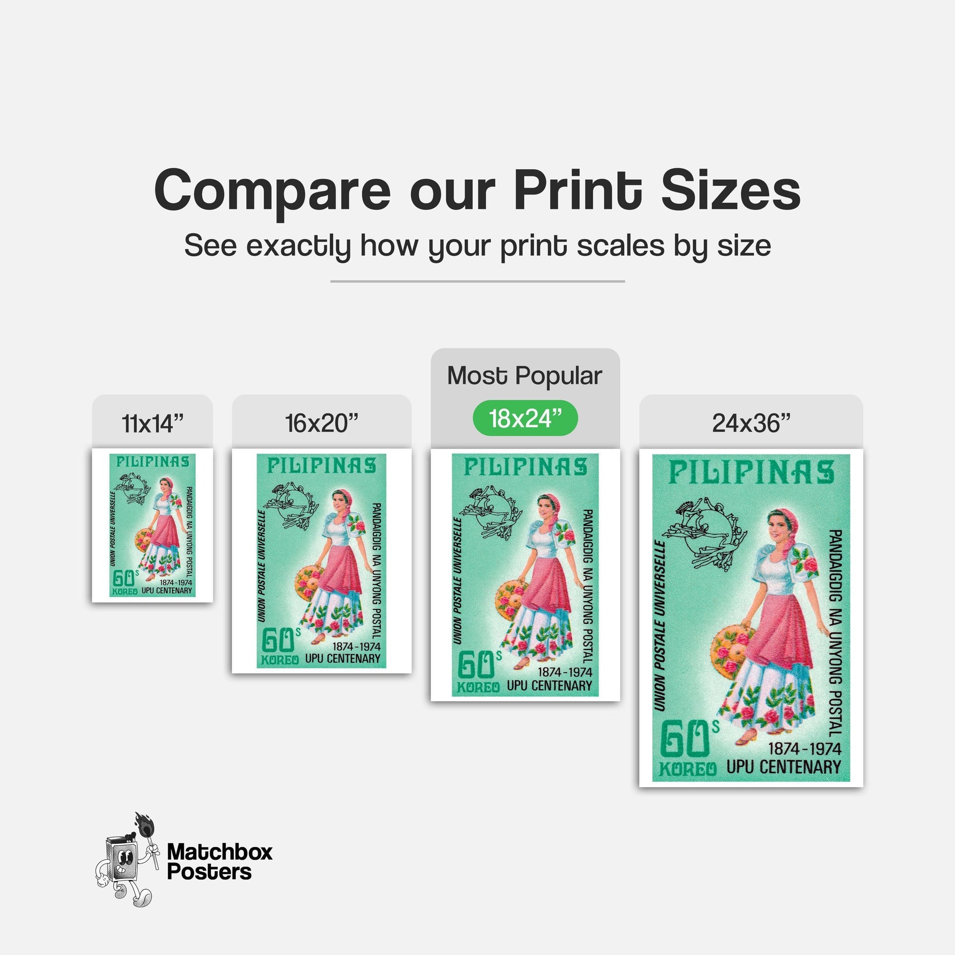 Woman Pilipinas - vintage matchbox label print - gallery wall preview
