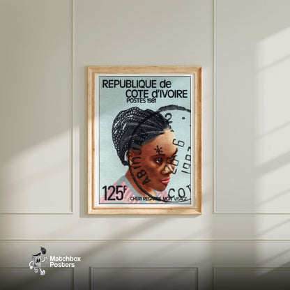 Traditional Hairstyle - vintage matchbox label print - bedroom mockup