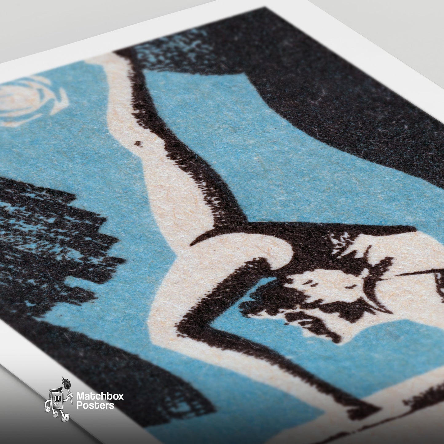 Contortionist - vintage matchbox label print - close-up detail