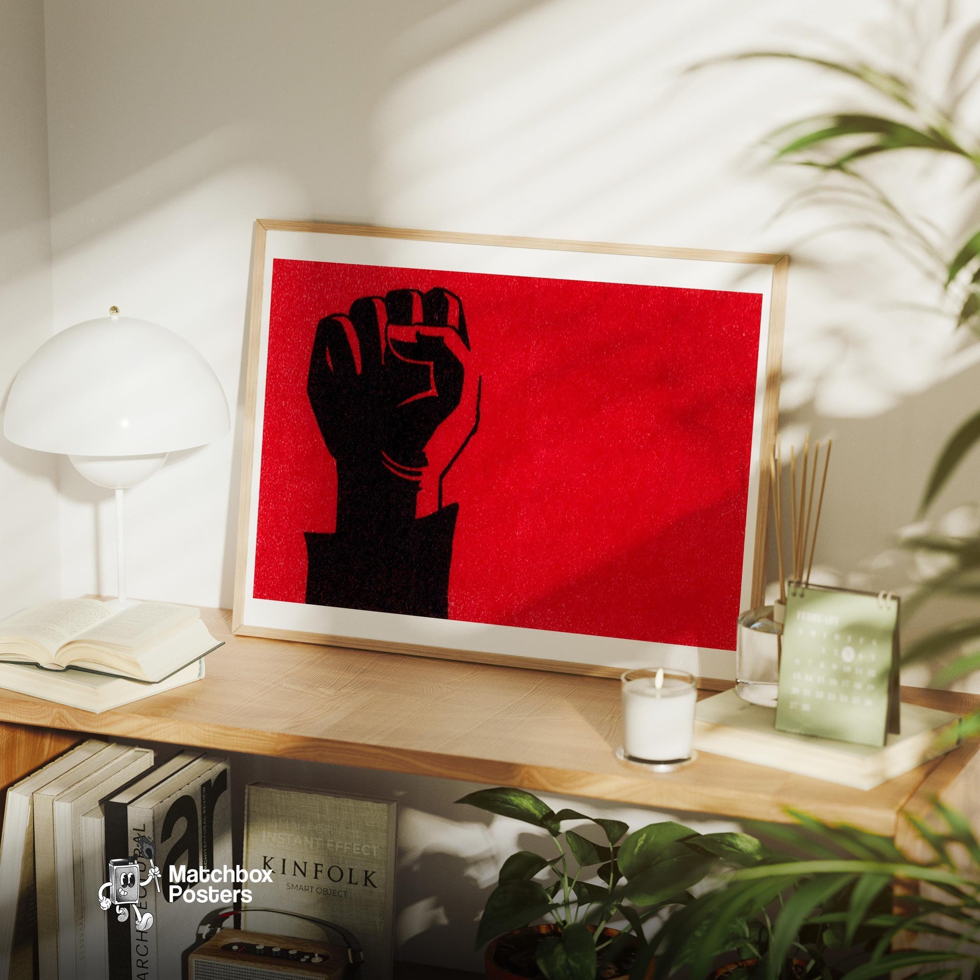 Revolution Wall Art - vintage matchbox label print - office wall