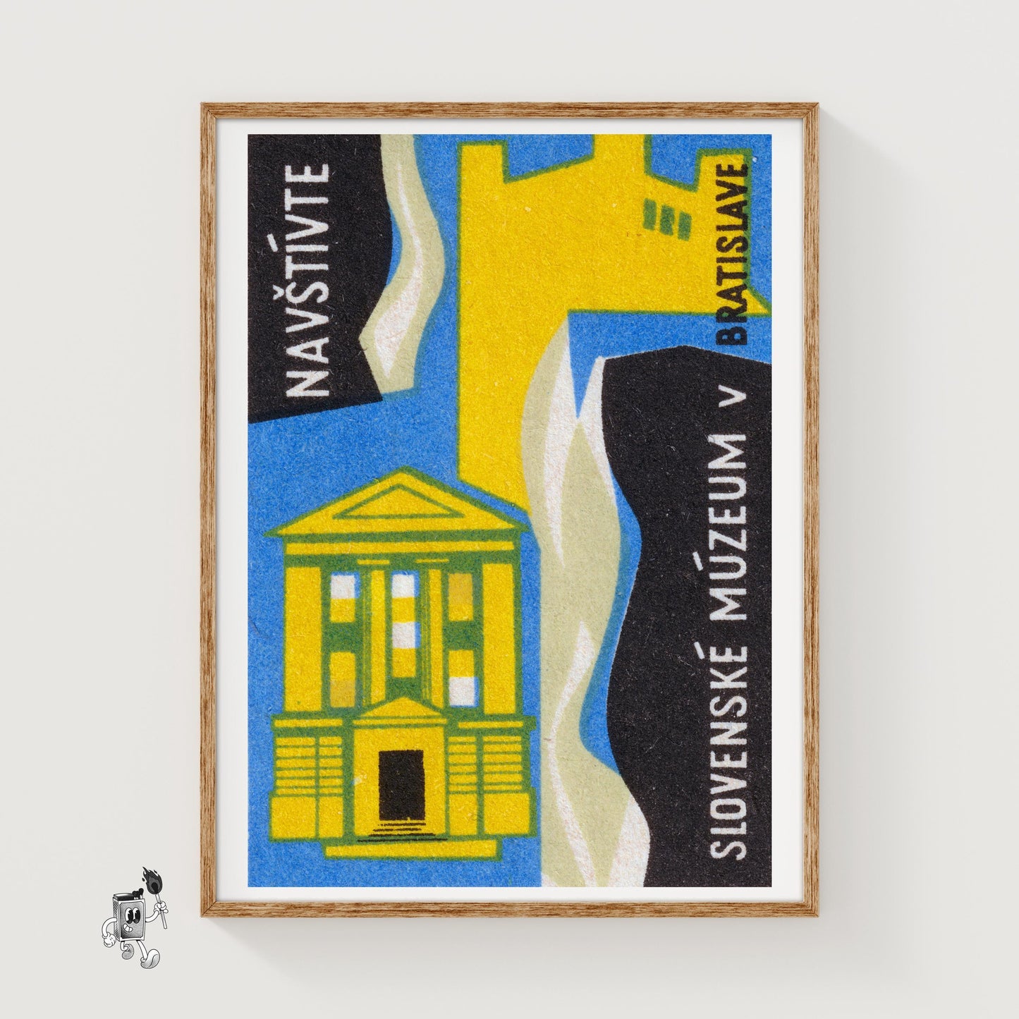 Slovak Museum - vintage matchbox label print