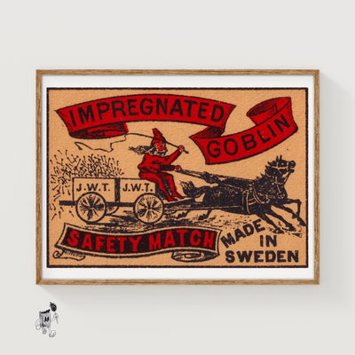 Goblin Riding Folk Art Print