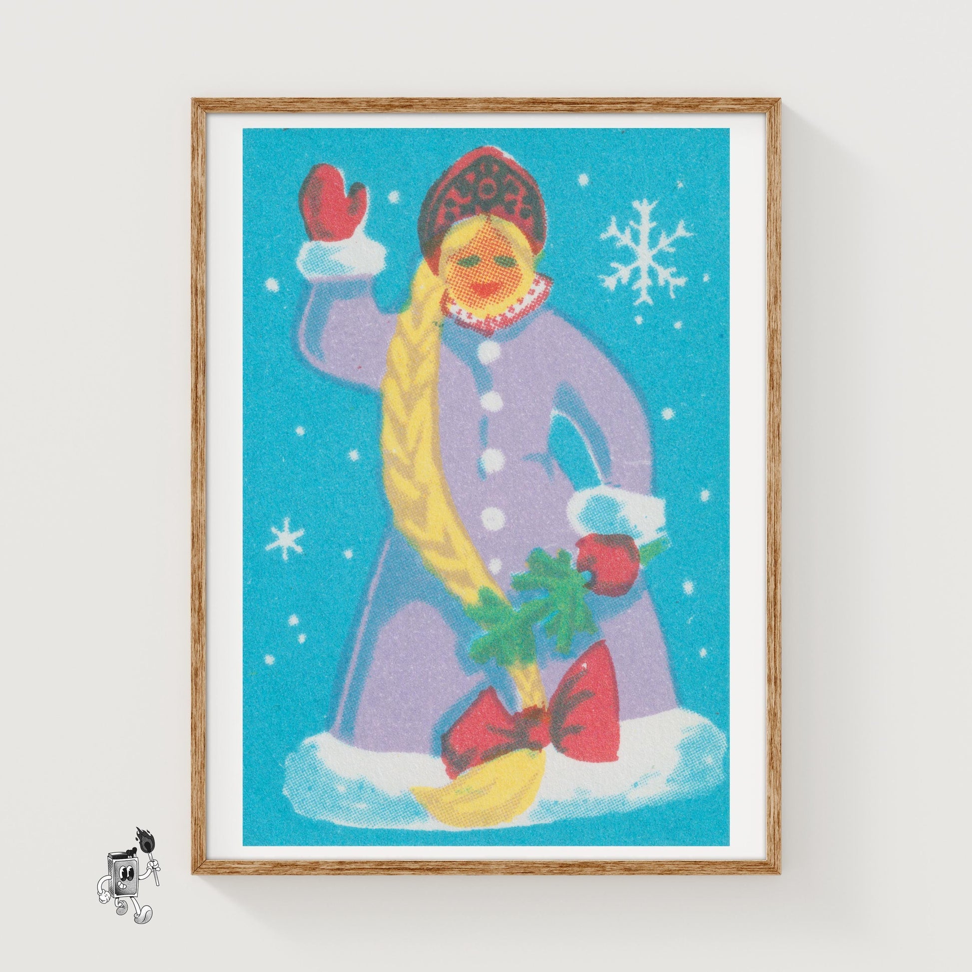 Person 1960s-70s Matchbox Label - vintage matchbox label print