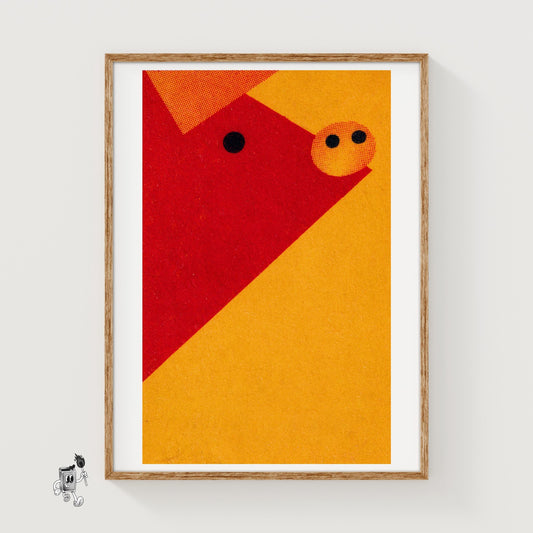Fox - vintage matchbox label print