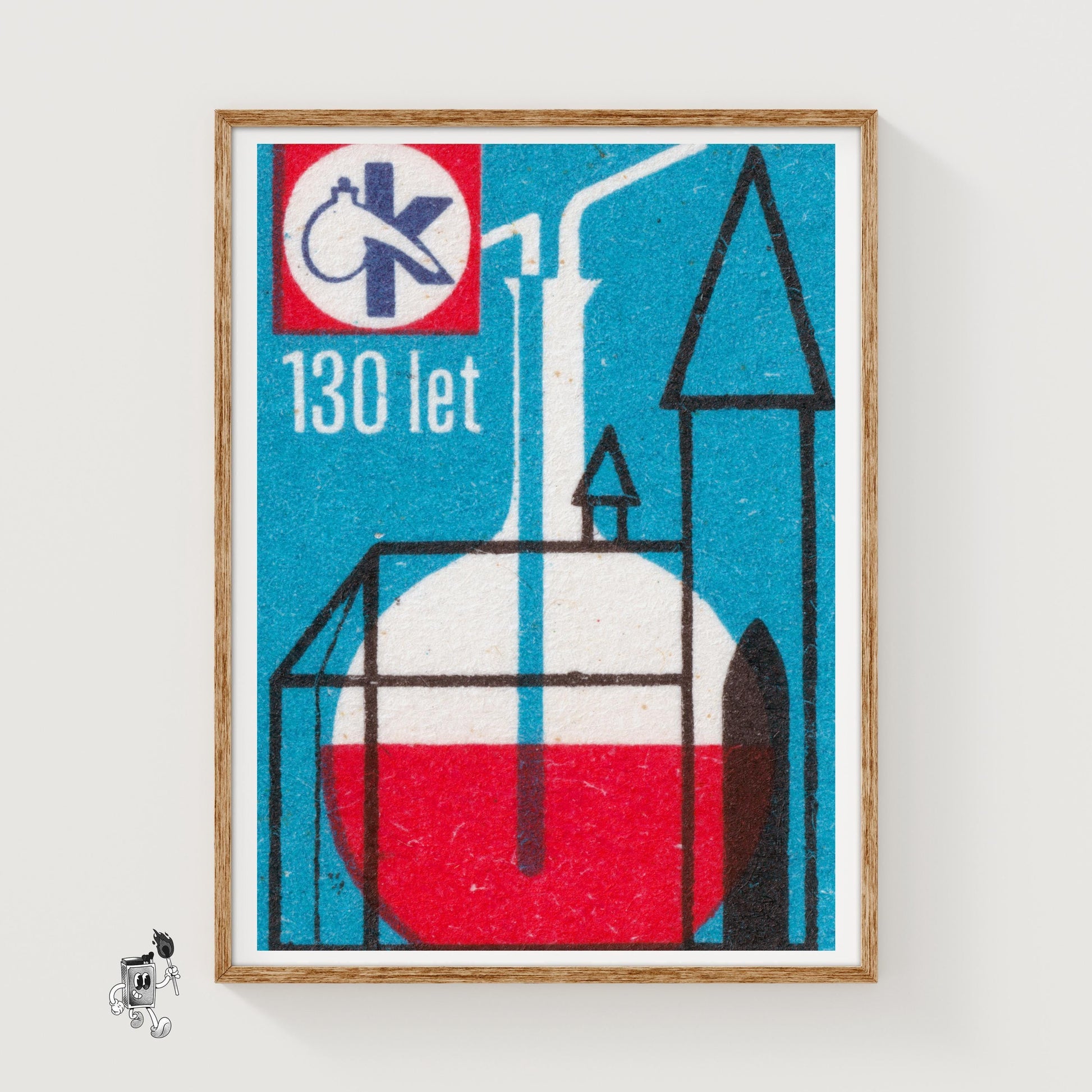 Chemical Engineering - vintage matchbox label print
