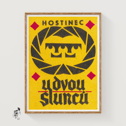 Geometric Design - vintage matchbox label print