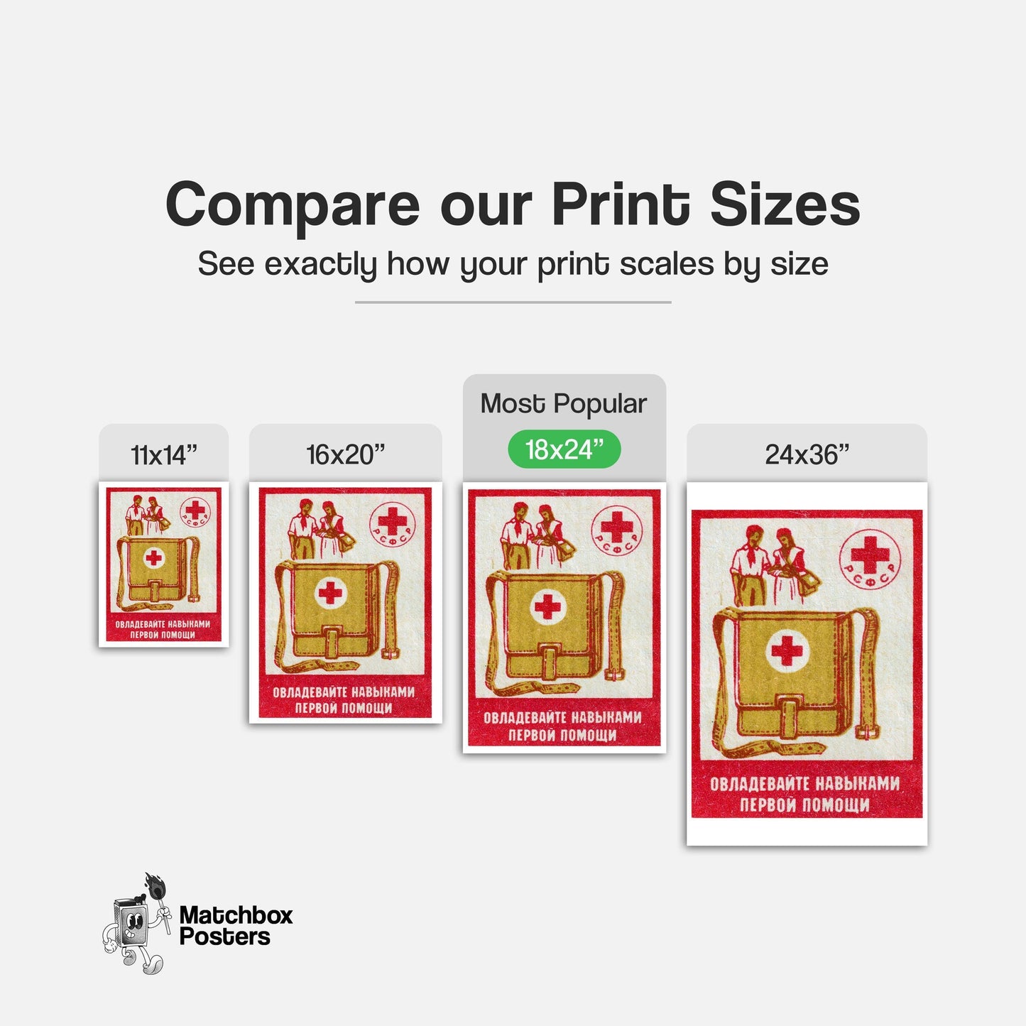 First Aid Skills - vintage matchbox label print - gallery wall preview