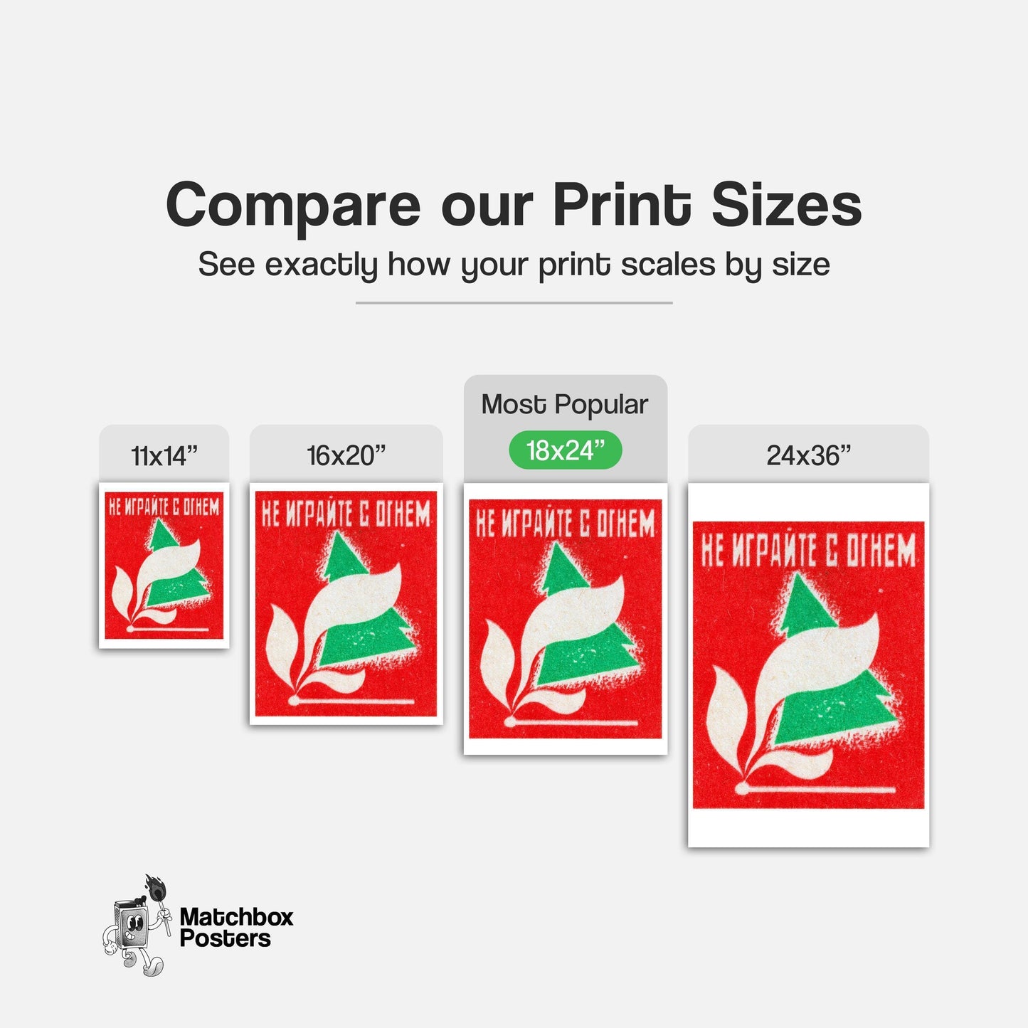 Flame Mid-Century Matchbox Label - vintage matchbox label print - gallery wall preview
