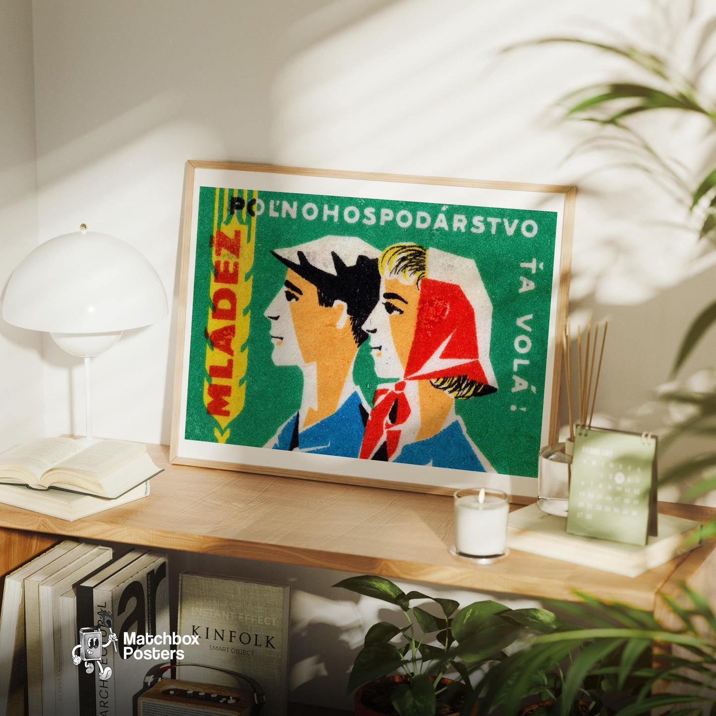 Wheat Farmers - vintage matchbox label print - office wall