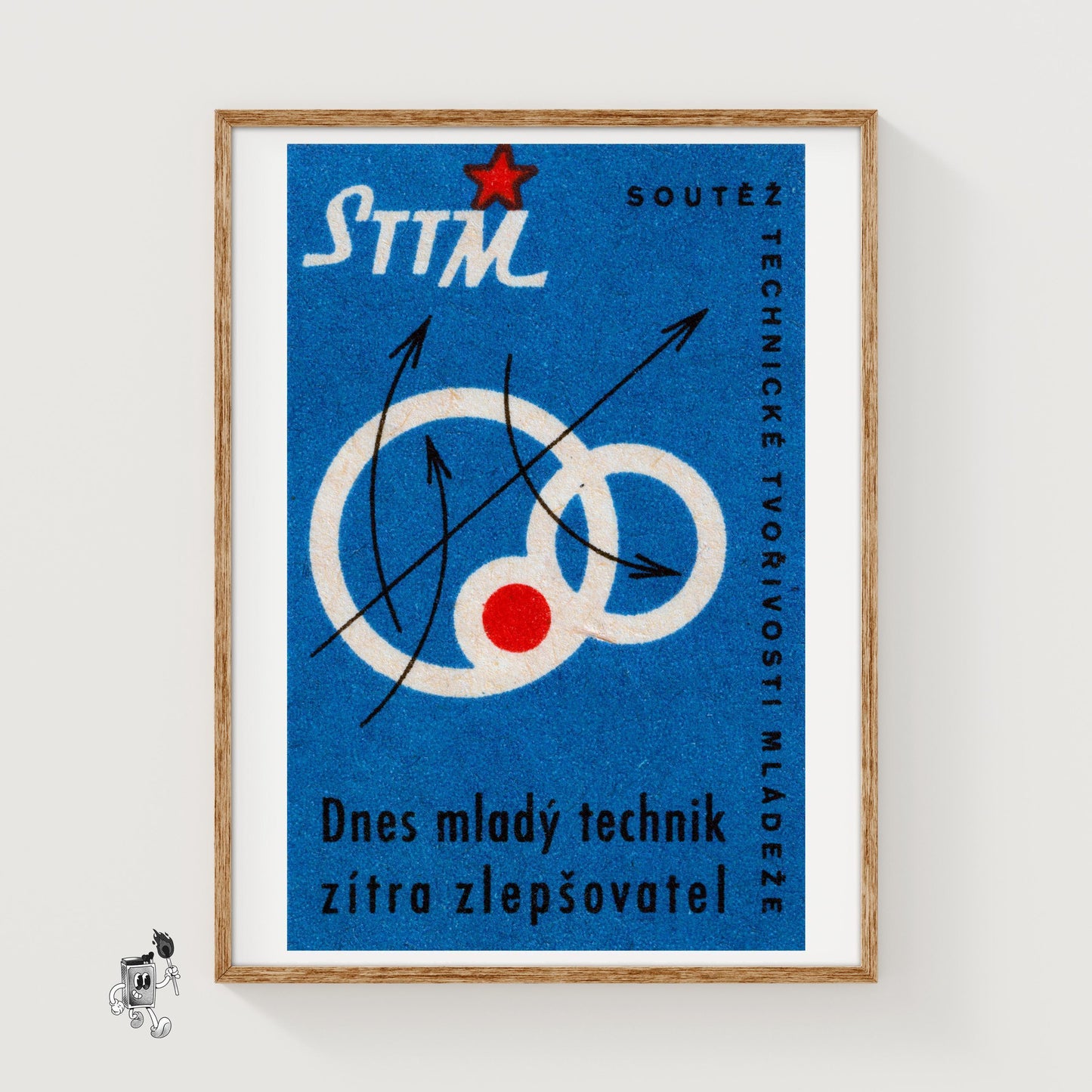 Abstract Design - vintage matchbox label print