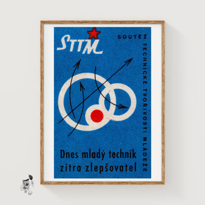 Abstract Design - vintage matchbox label print
