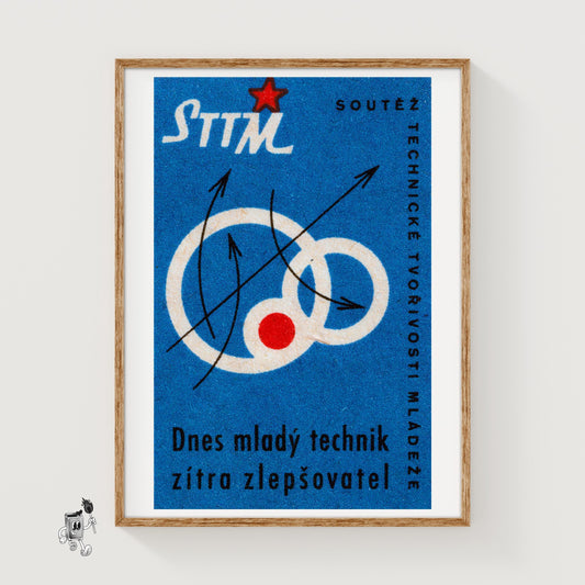 Abstract Design - vintage matchbox label print