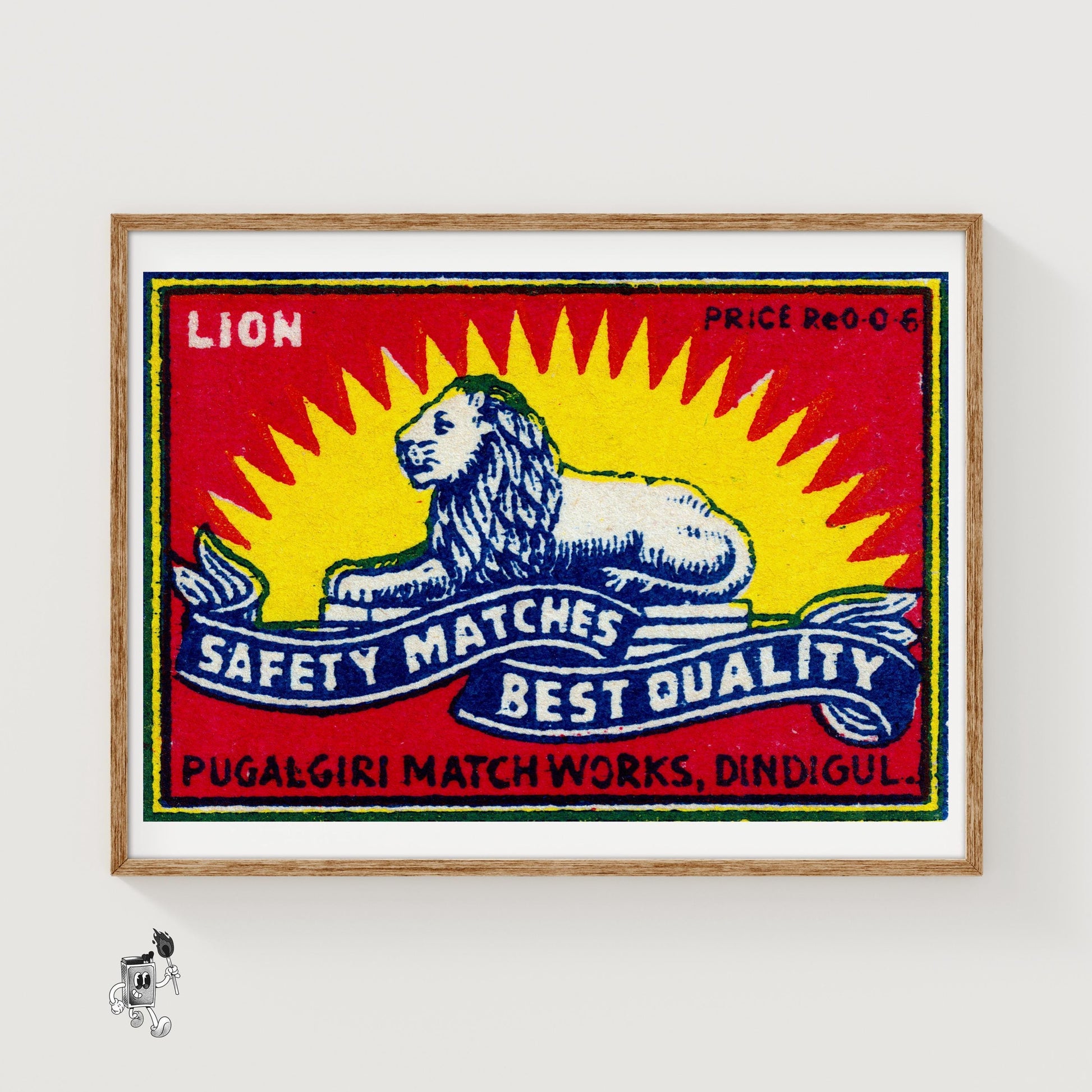 Royal Lion - vintage matchbox label print