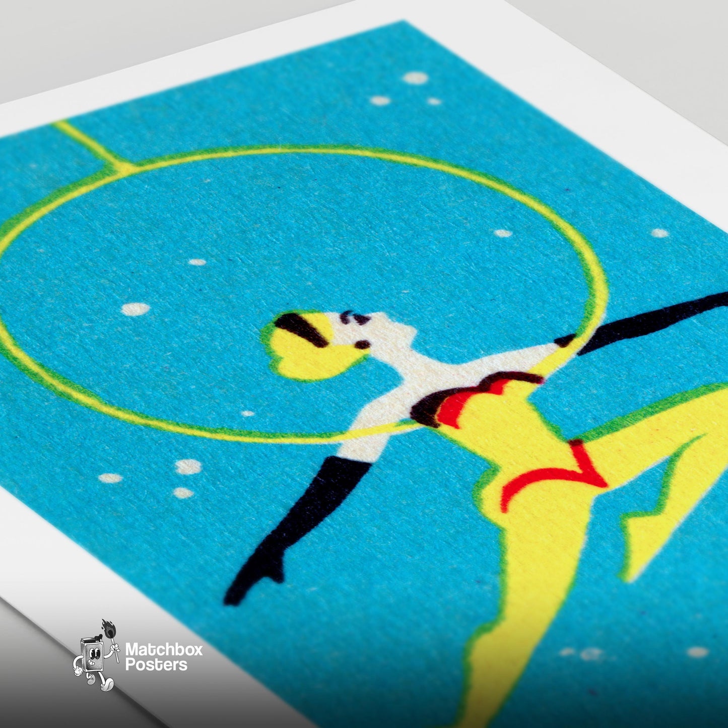 Hoop Dancer - vintage matchbox label print - close-up detail