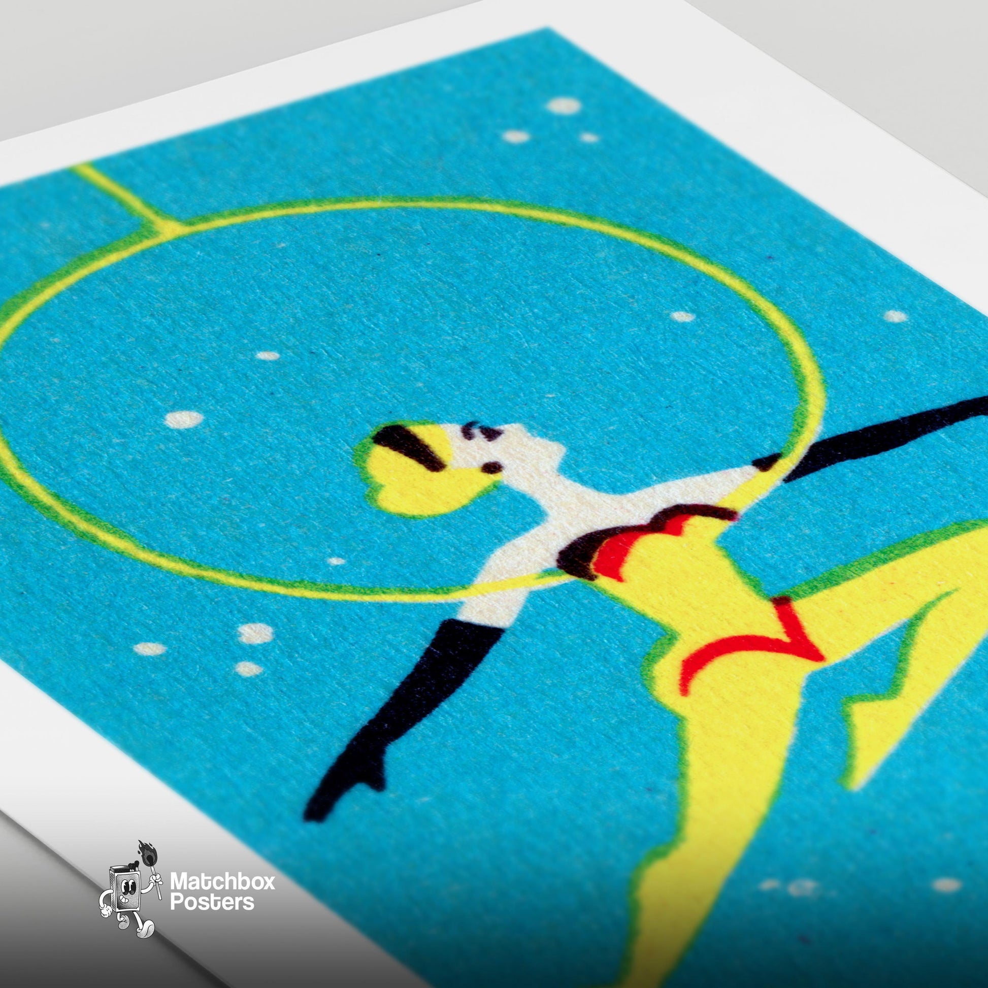 Hoop Dancer - vintage matchbox label print - close-up detail