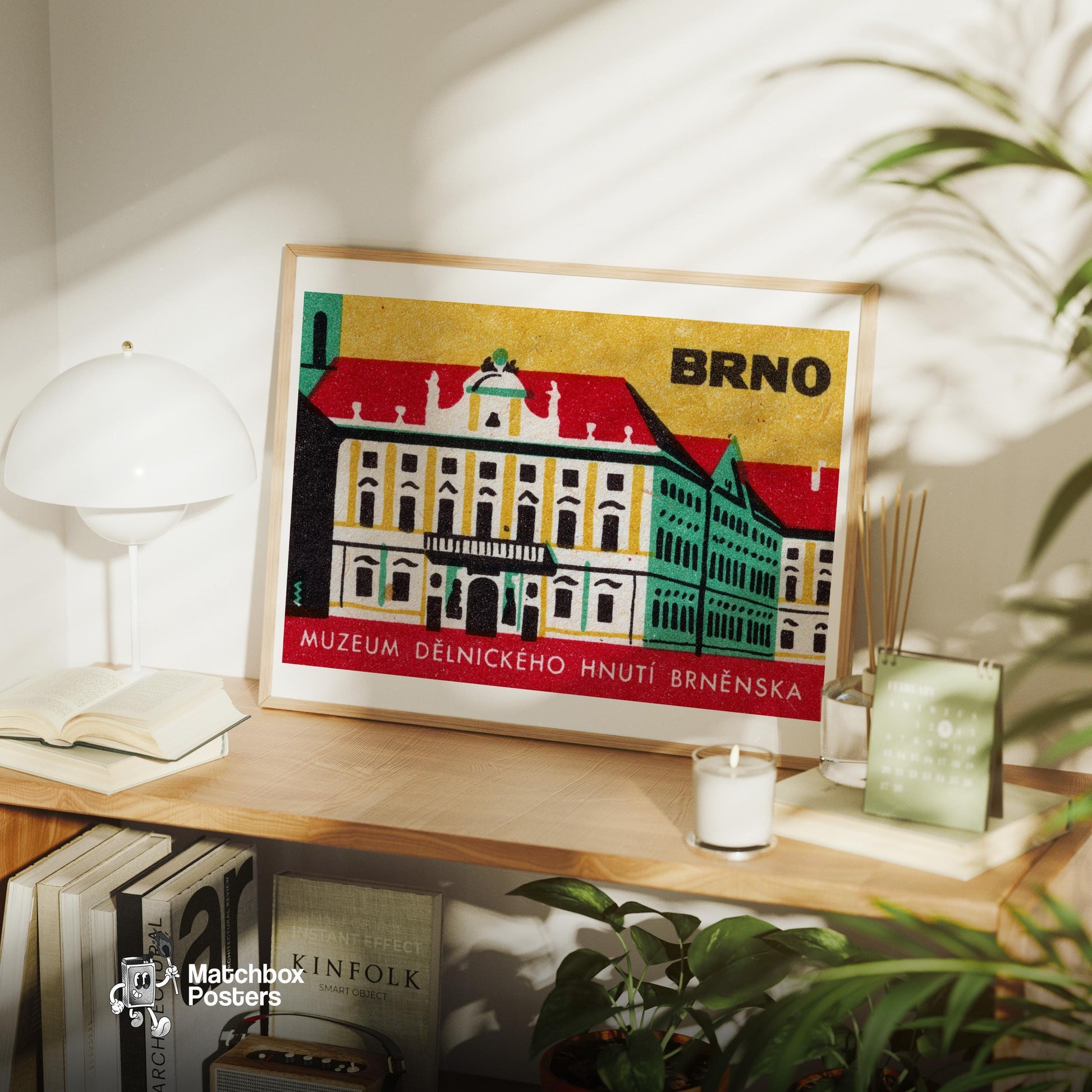Museum of the Workers Movement BRNO - vintage matchbox label print - office wall