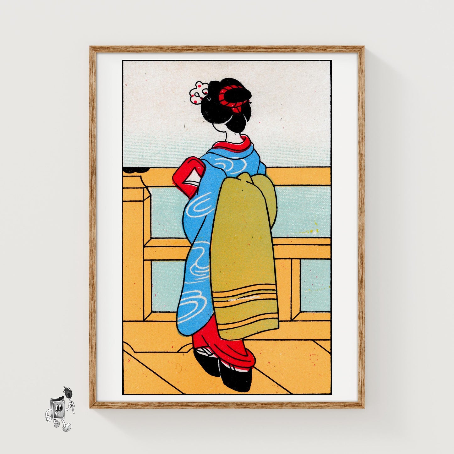 A Person 1920s-30s Matchbox Label - vintage matchbox label print
