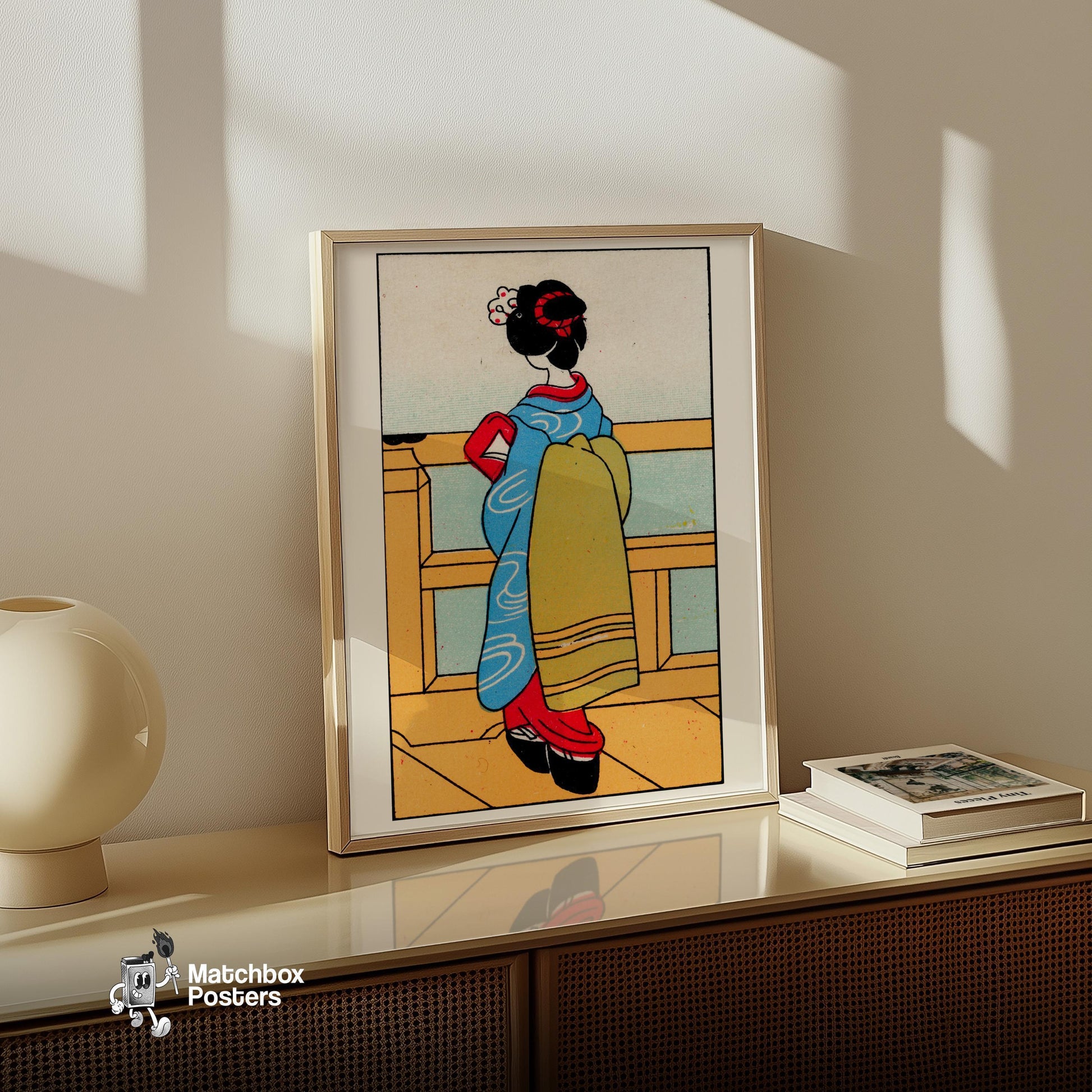 A Person 1920s-30s Matchbox Label - vintage matchbox label print - size comparison