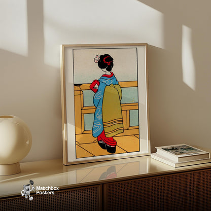 A Person 1920s-30s Matchbox Label - vintage matchbox label print - size comparison