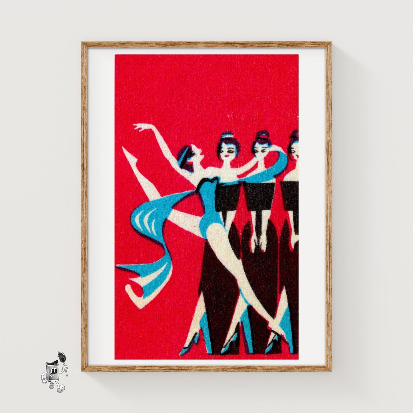 Professional Dancers - vintage matchbox label print