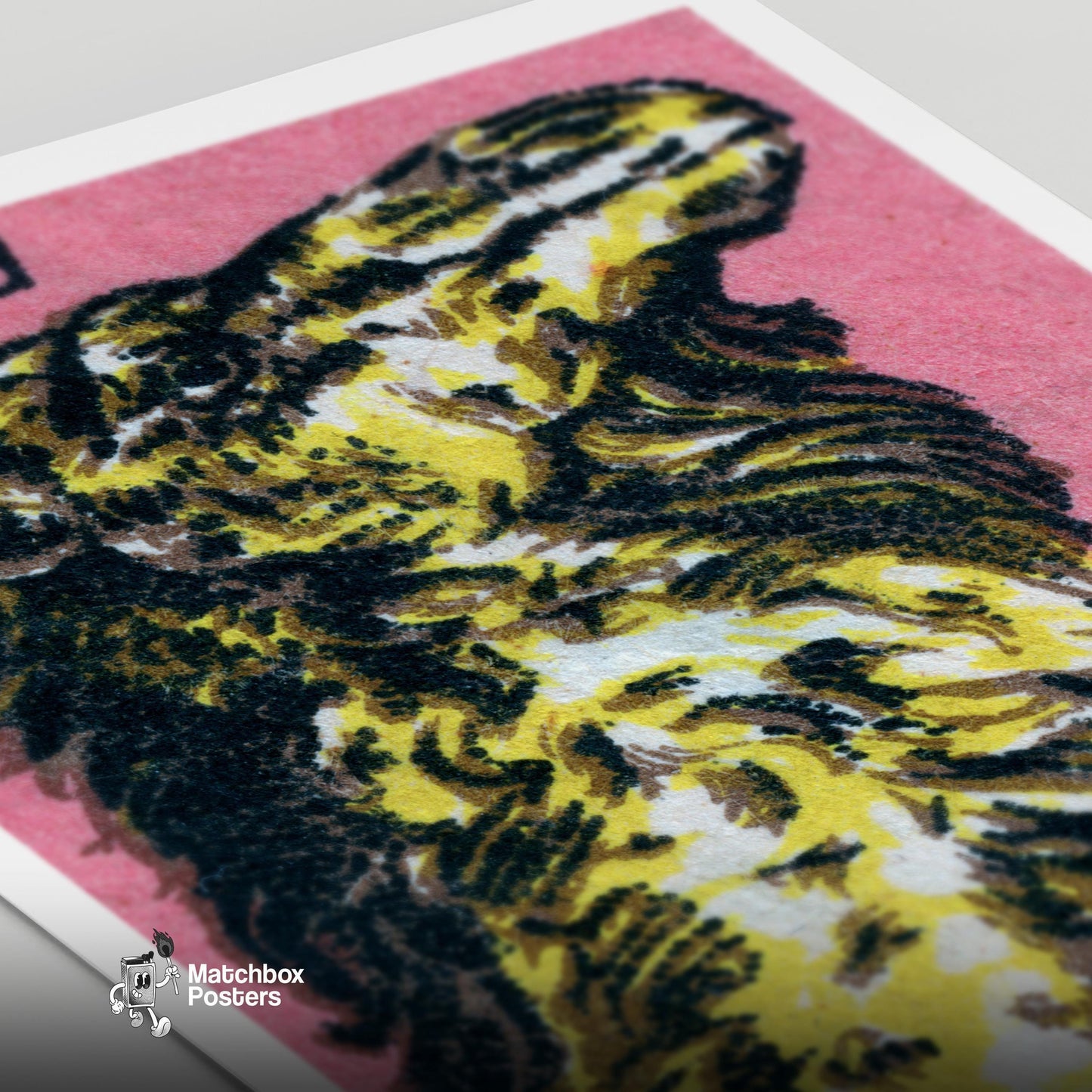 Camel Head - vintage matchbox label print - close-up detail