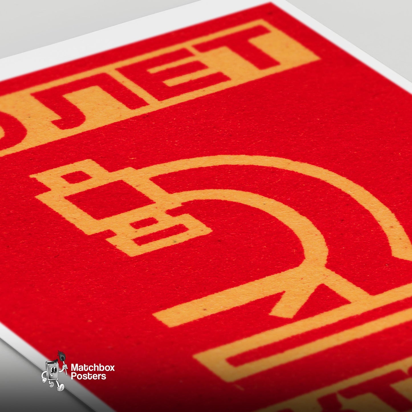 Industrial Design - vintage matchbox label print - close-up detail