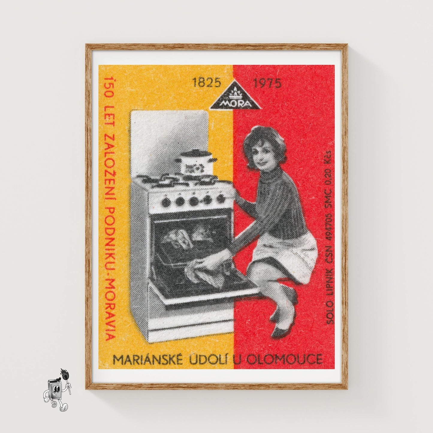 Modern Kitchen Applicance - vintage matchbox label print