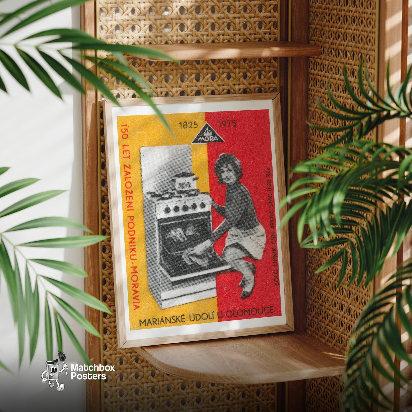 Modern Kitchen Applicance - vintage matchbox label print - office wall
