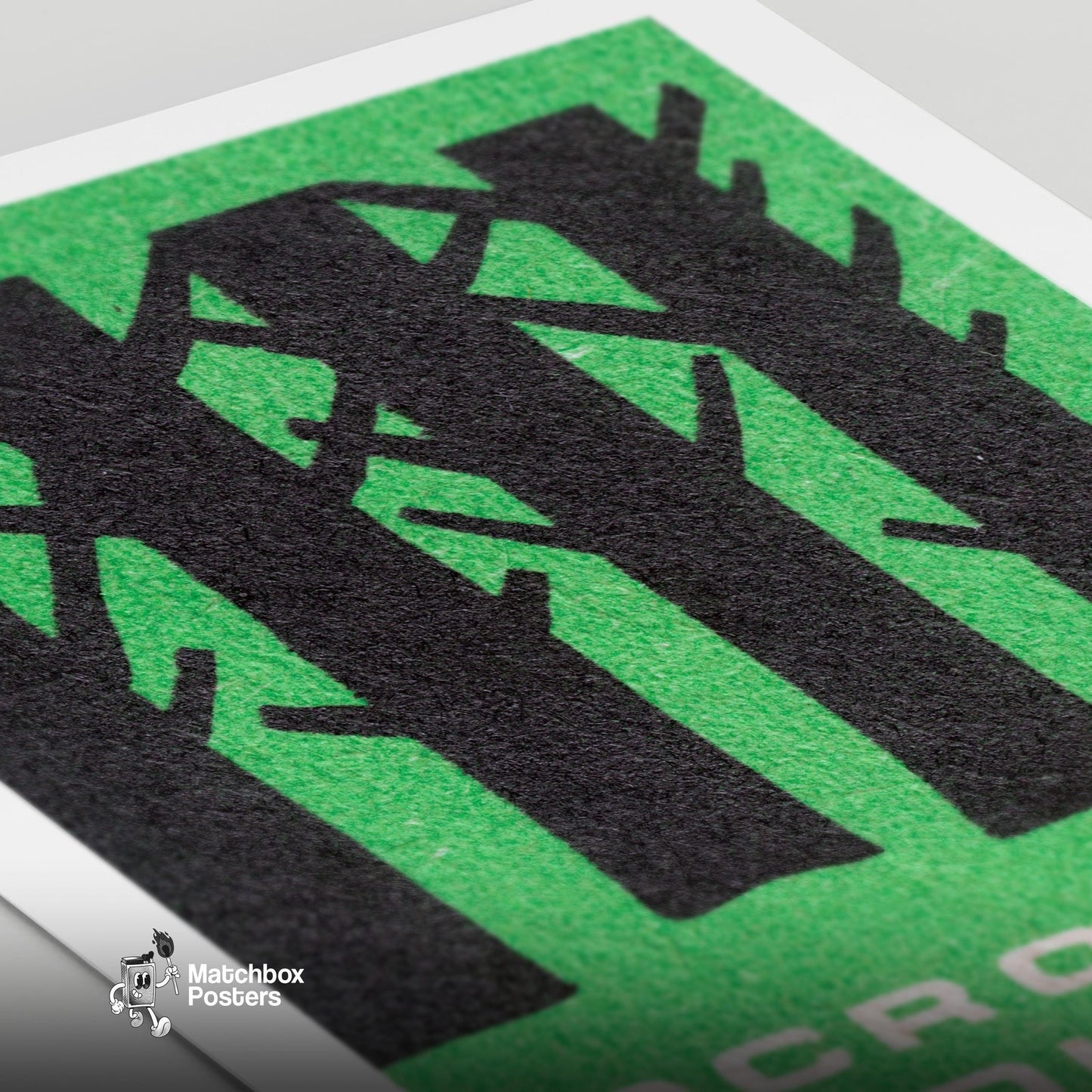 Protect the Forest - vintage matchbox label print - close-up detail