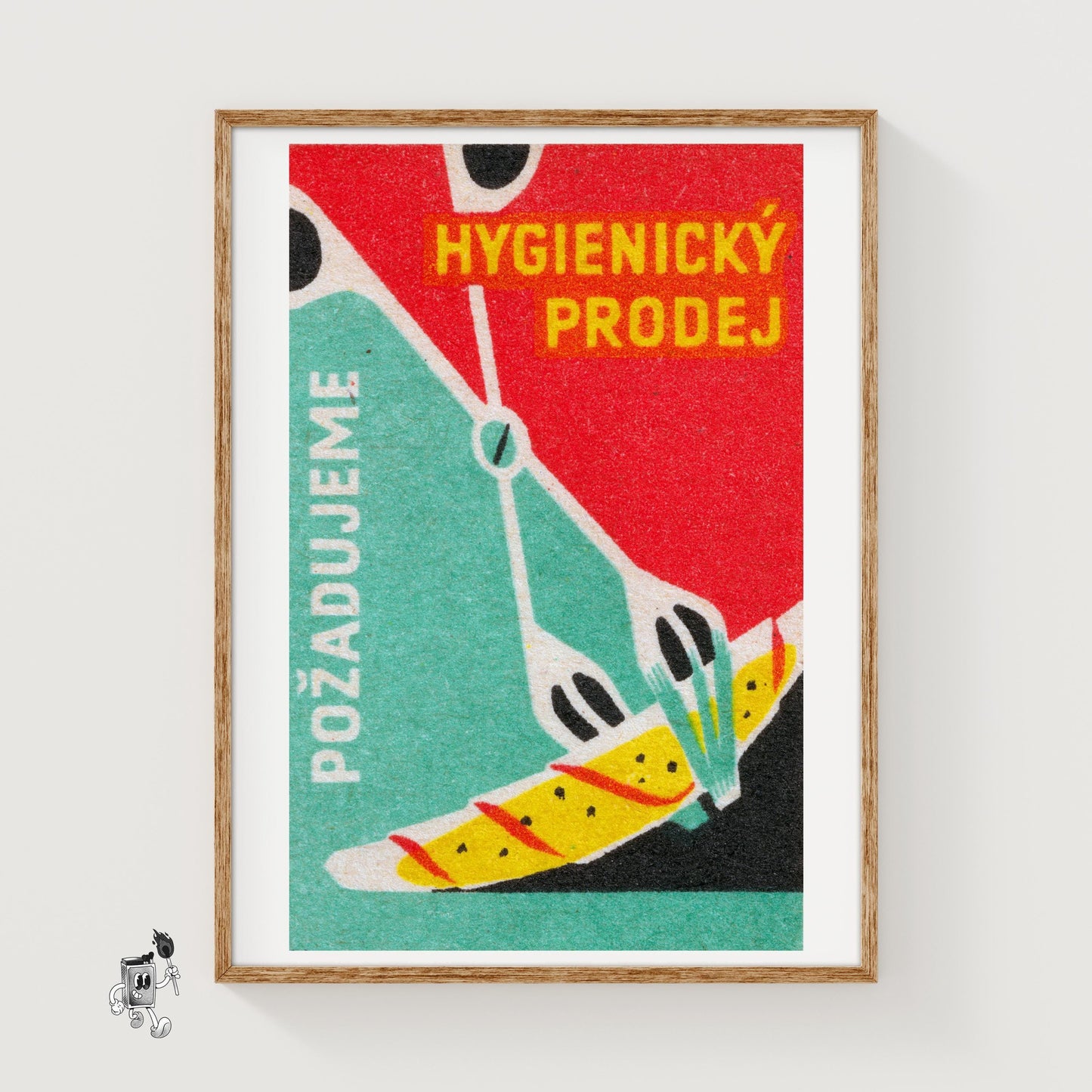 Butterfly - vintage matchbox label print