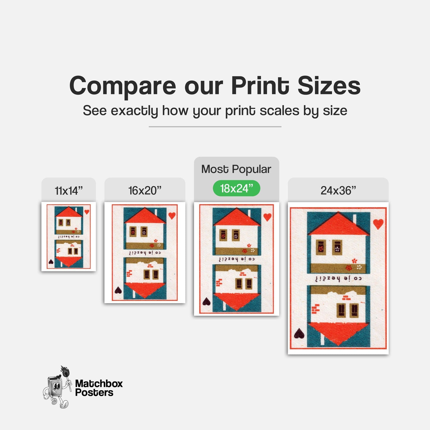 House - vintage matchbox label print - gallery wall preview