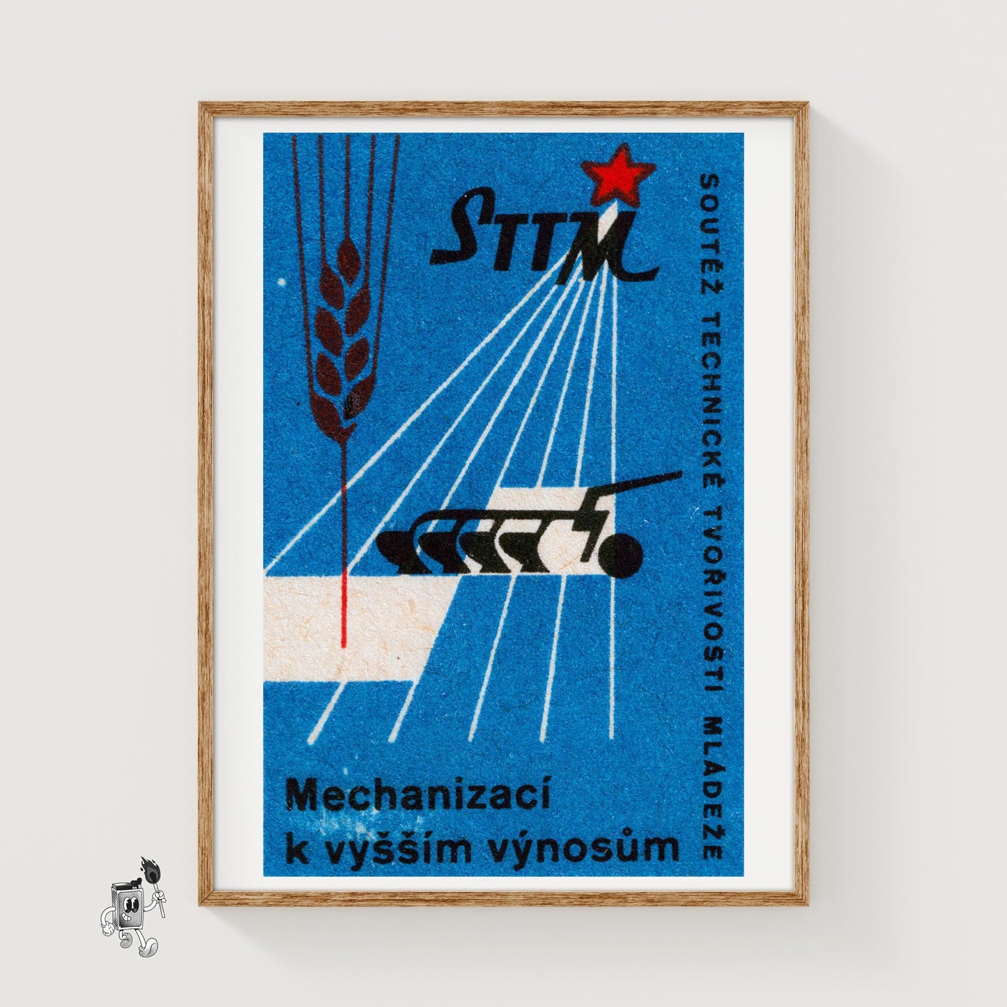 Stylized Design - vintage matchbox label print