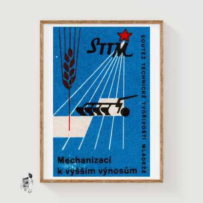 Stylized Design - vintage matchbox label print