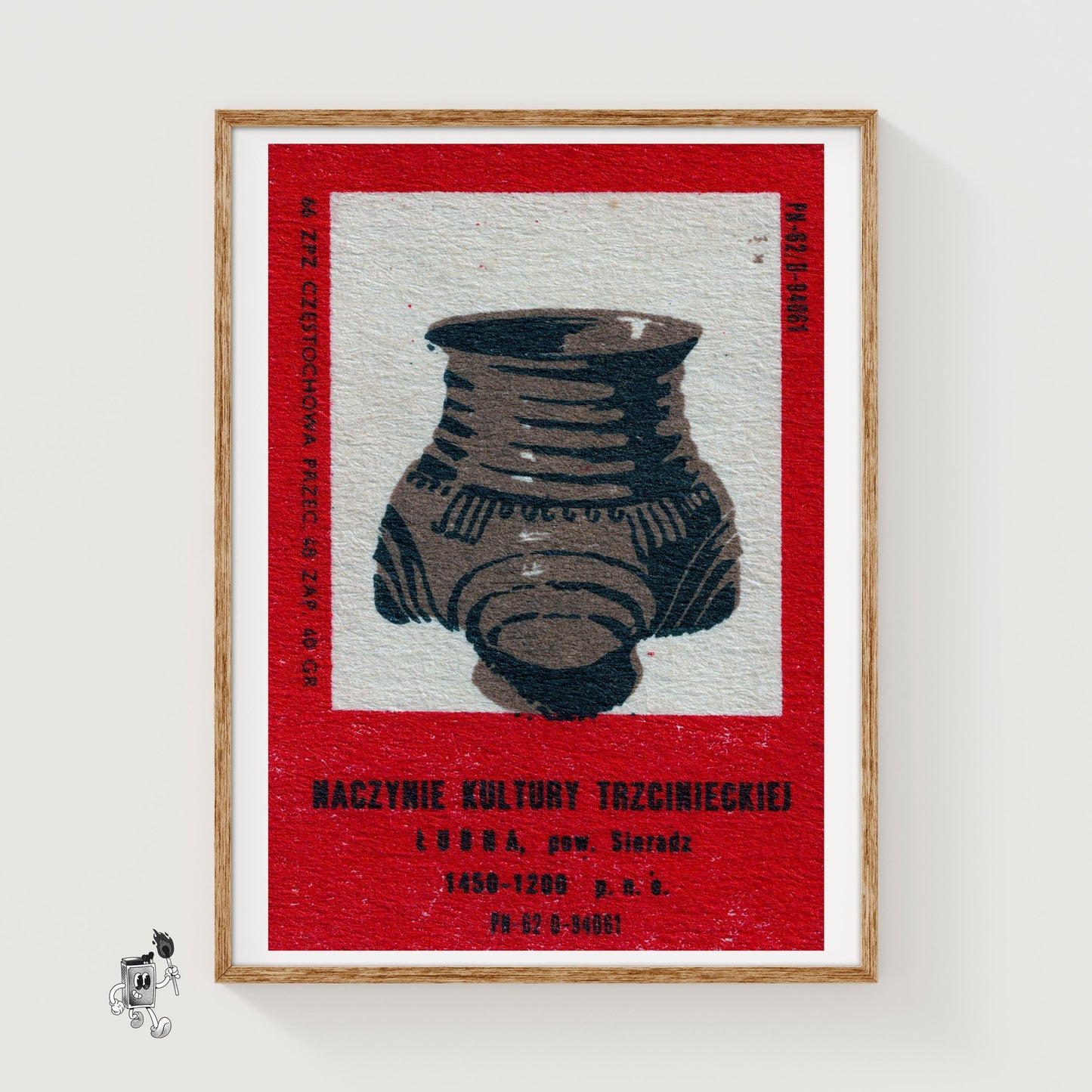 Ancient Pot - vintage matchbox label print