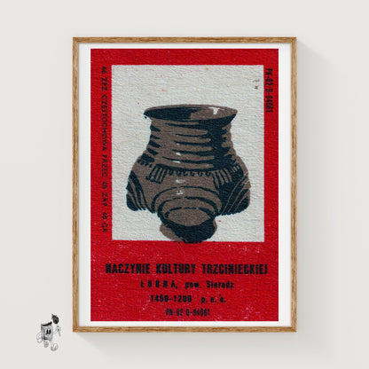 Ancient Pot - vintage matchbox label print