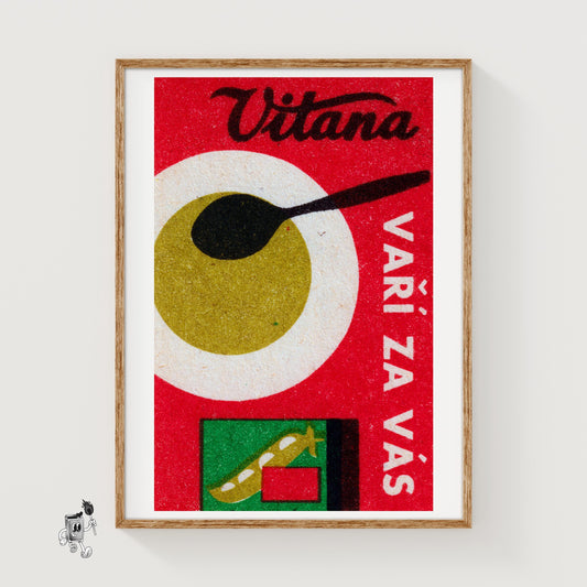 Vegetable Soup - vintage matchbox label print