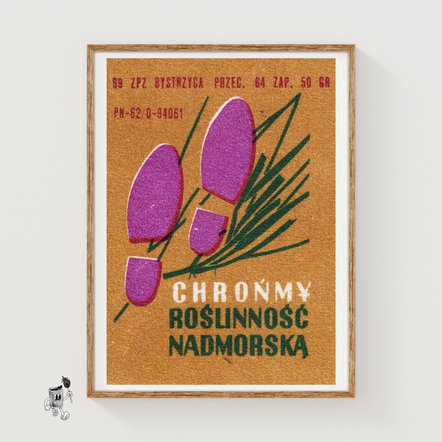 Protect Coastal Environment - vintage matchbox label print