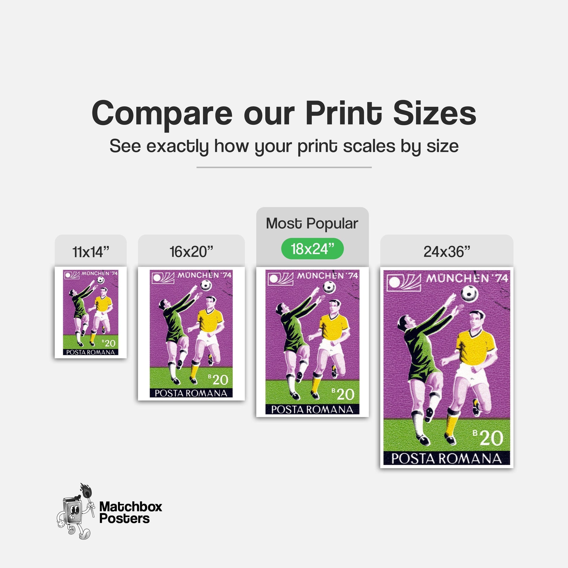 Football Players - vintage matchbox label print - gallery wall preview