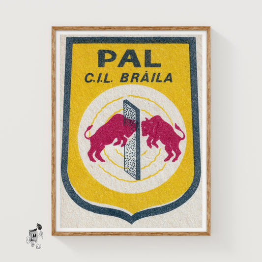 Fighting Bulls - vintage matchbox label print