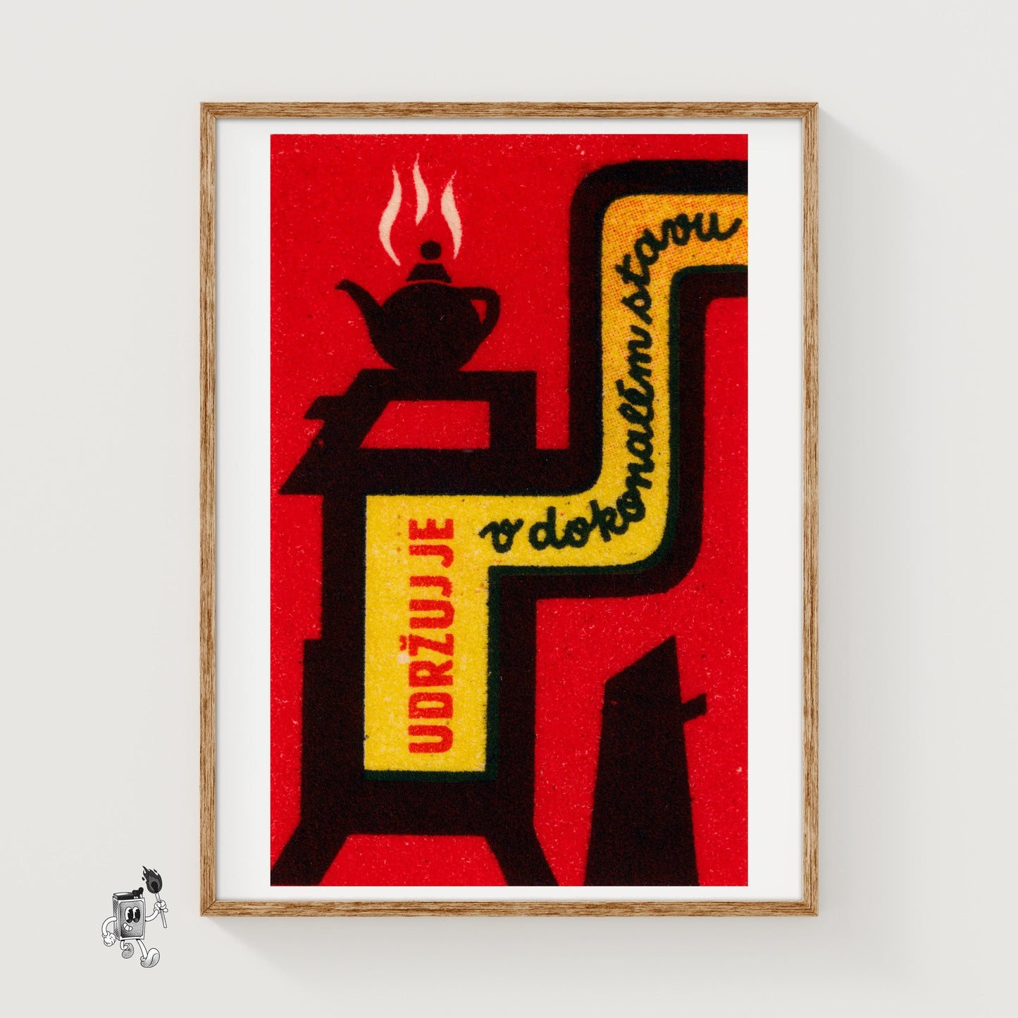 Boiling Kettle - vintage matchbox label print