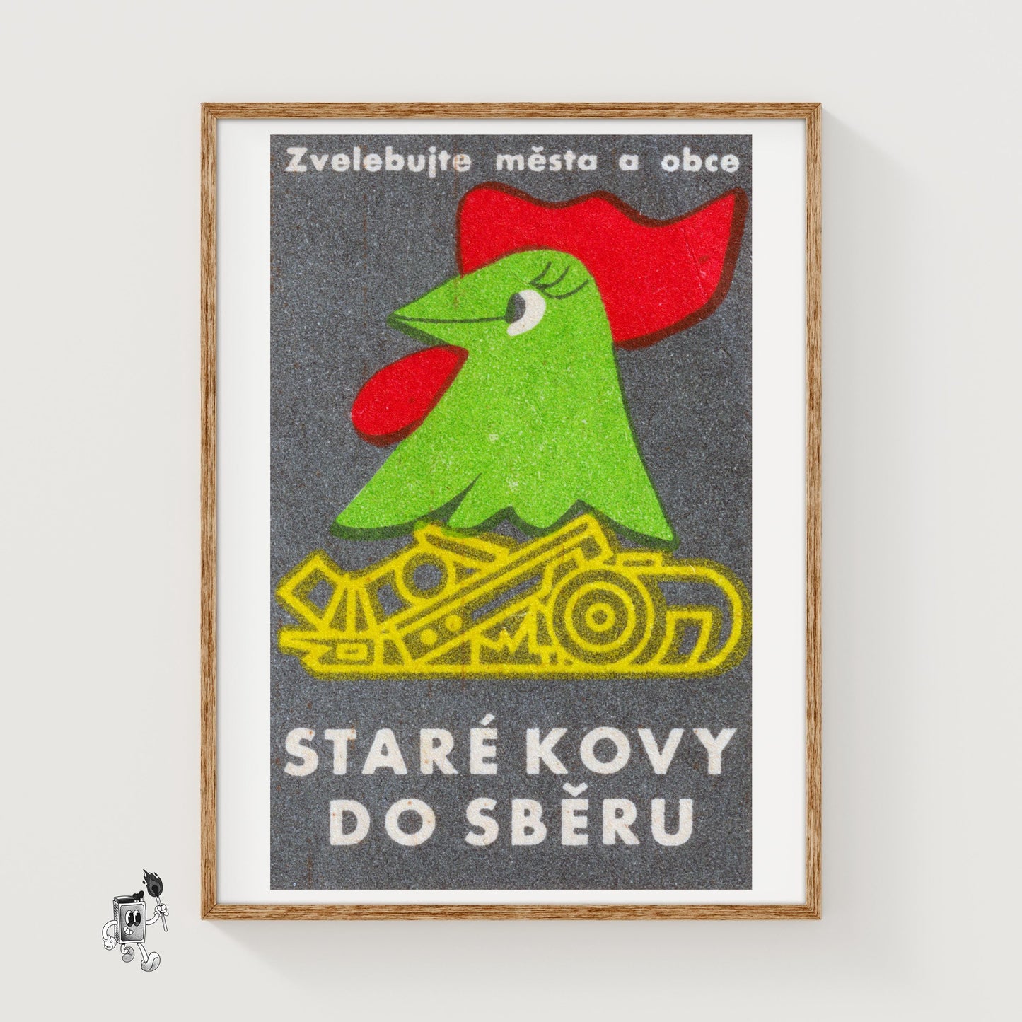 Please Recycle Metal! - vintage matchbox label print
