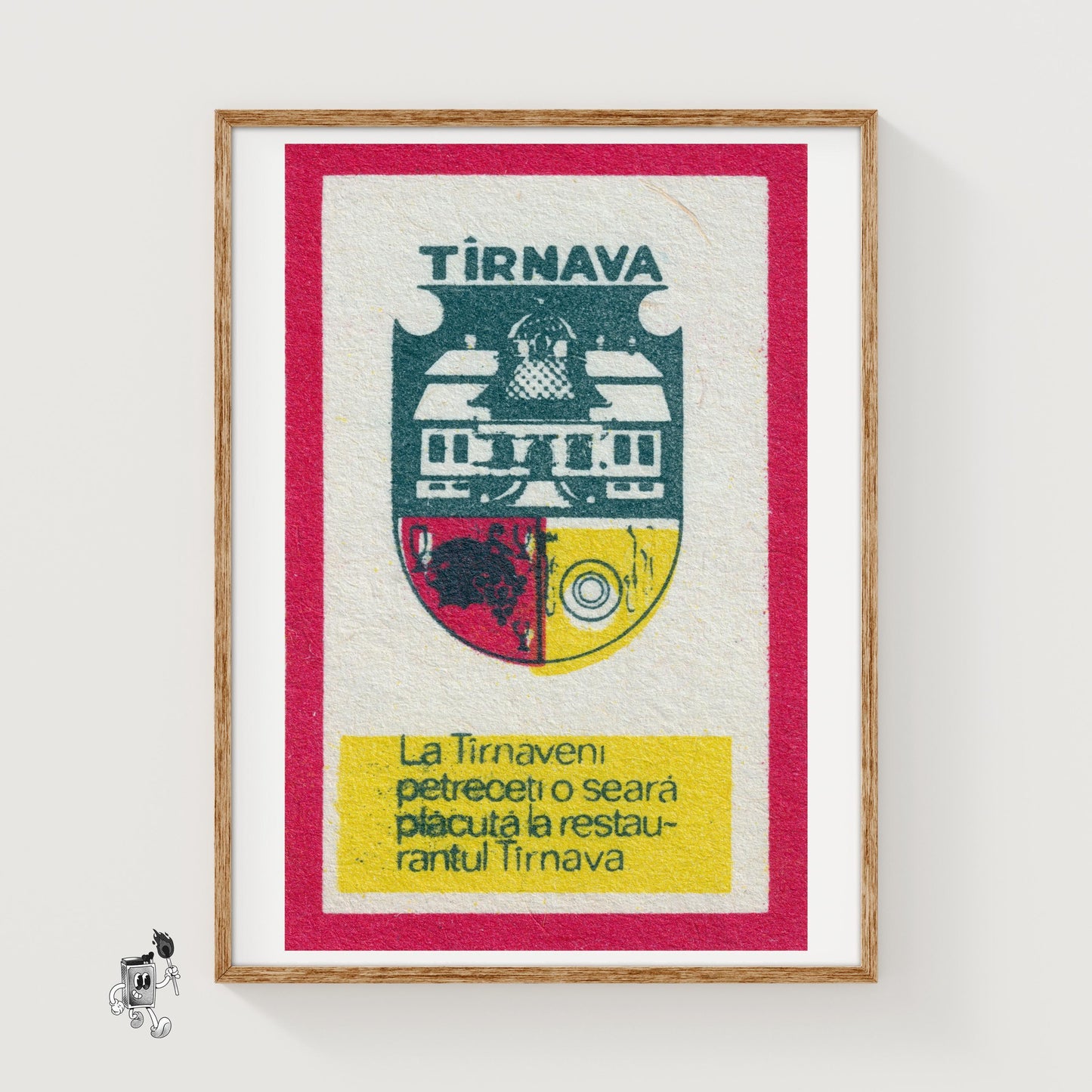 Coat Of Arms Romania - vintage matchbox label print