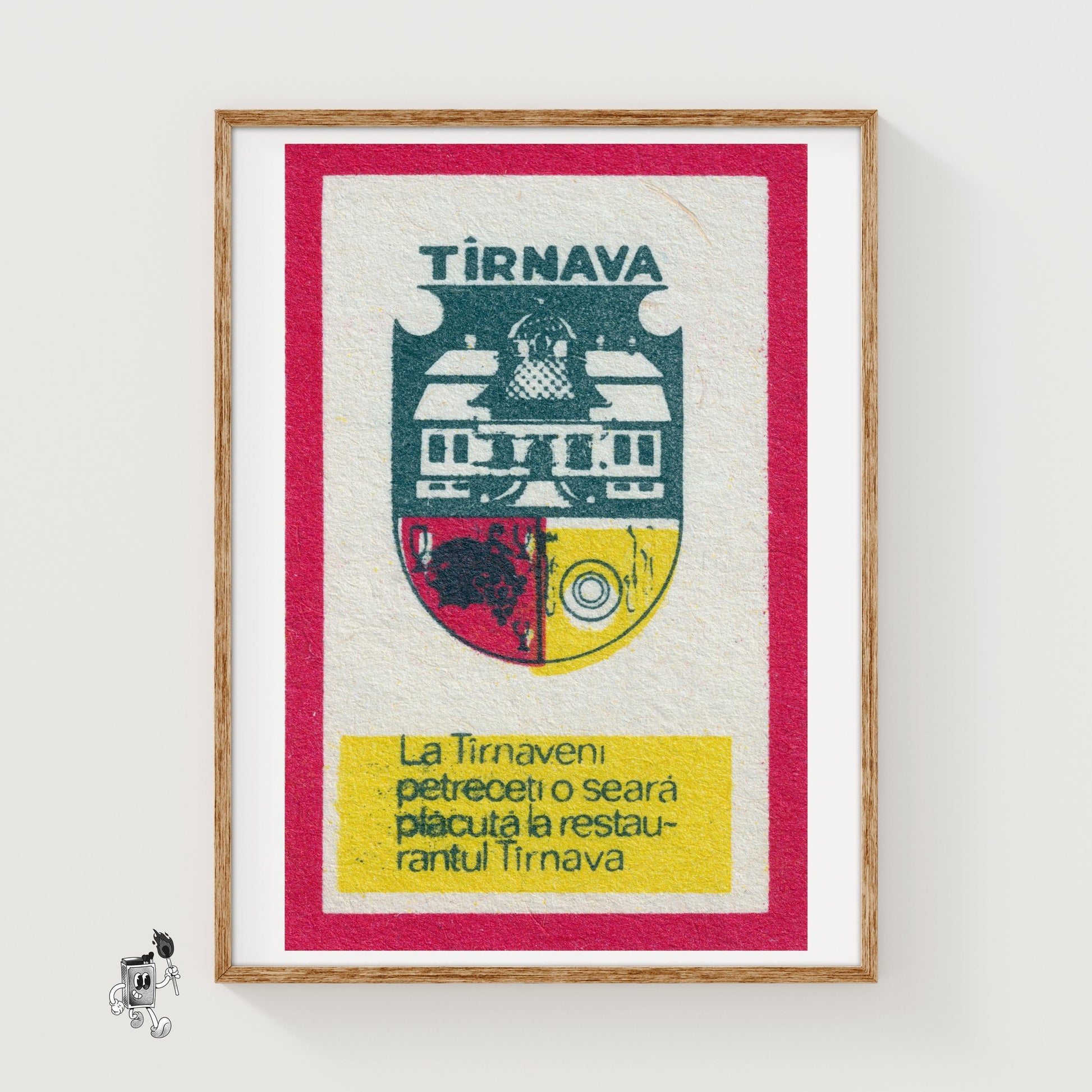Coat Of Arms Romania - vintage matchbox label print