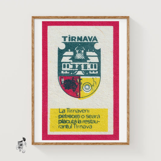 Coat Of Arms Romania - vintage matchbox label print