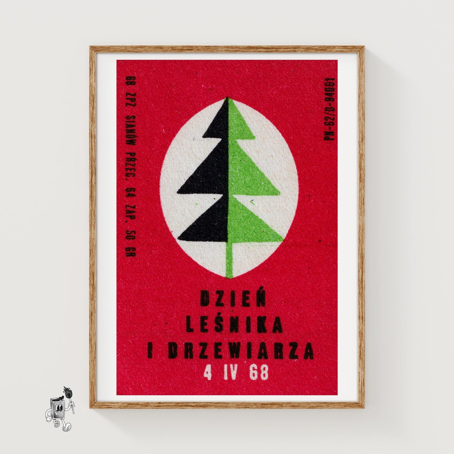 Geometric Shapes - vintage matchbox label print