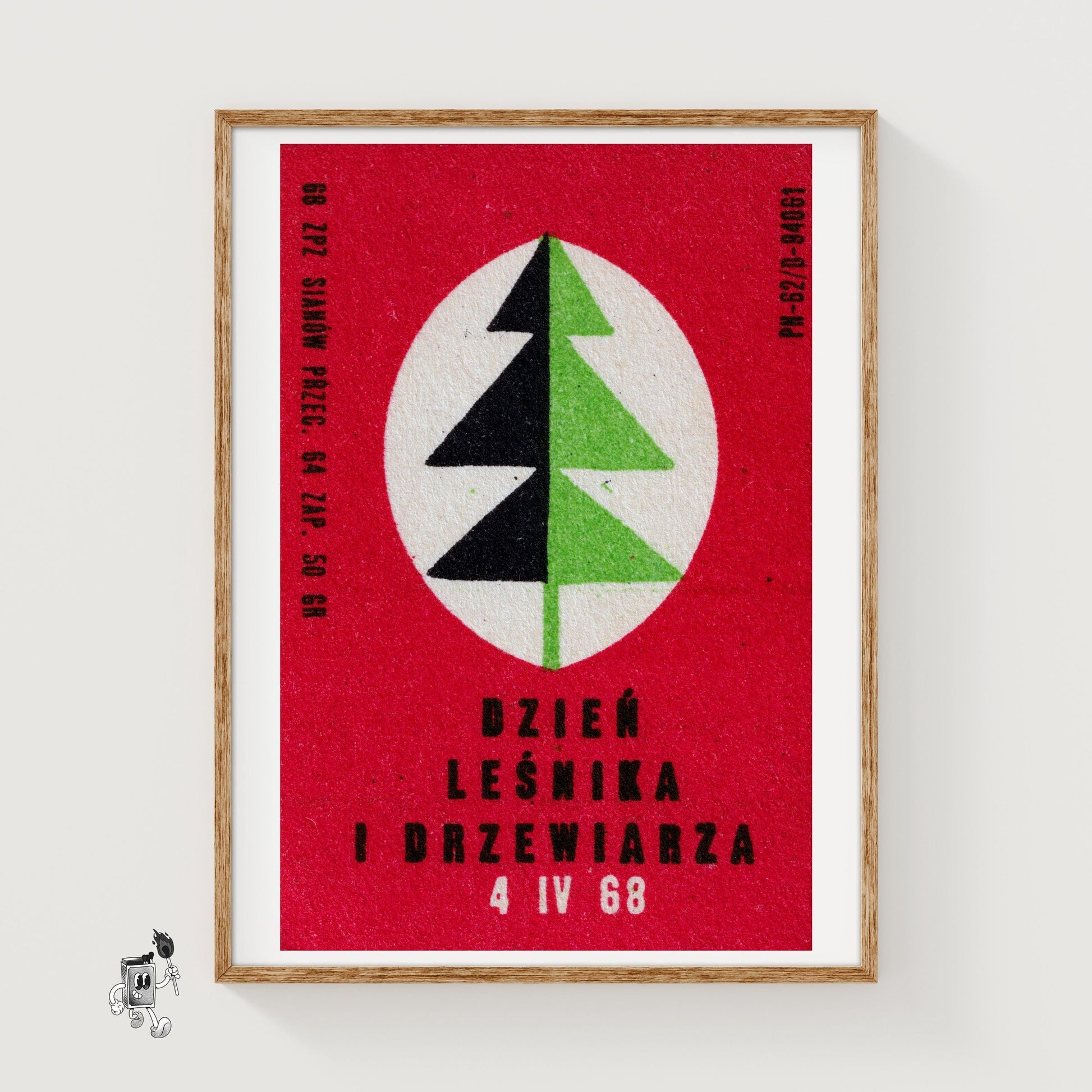 Geometric Shapes - vintage matchbox label print