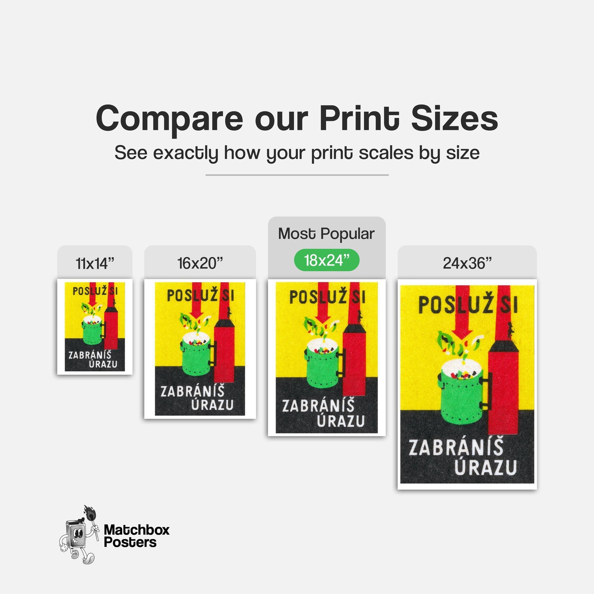 Put Trash in the Bin - vintage matchbox label print - gallery wall preview