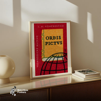Pedagogicke Museum - vintage matchbox label print - size comparison
