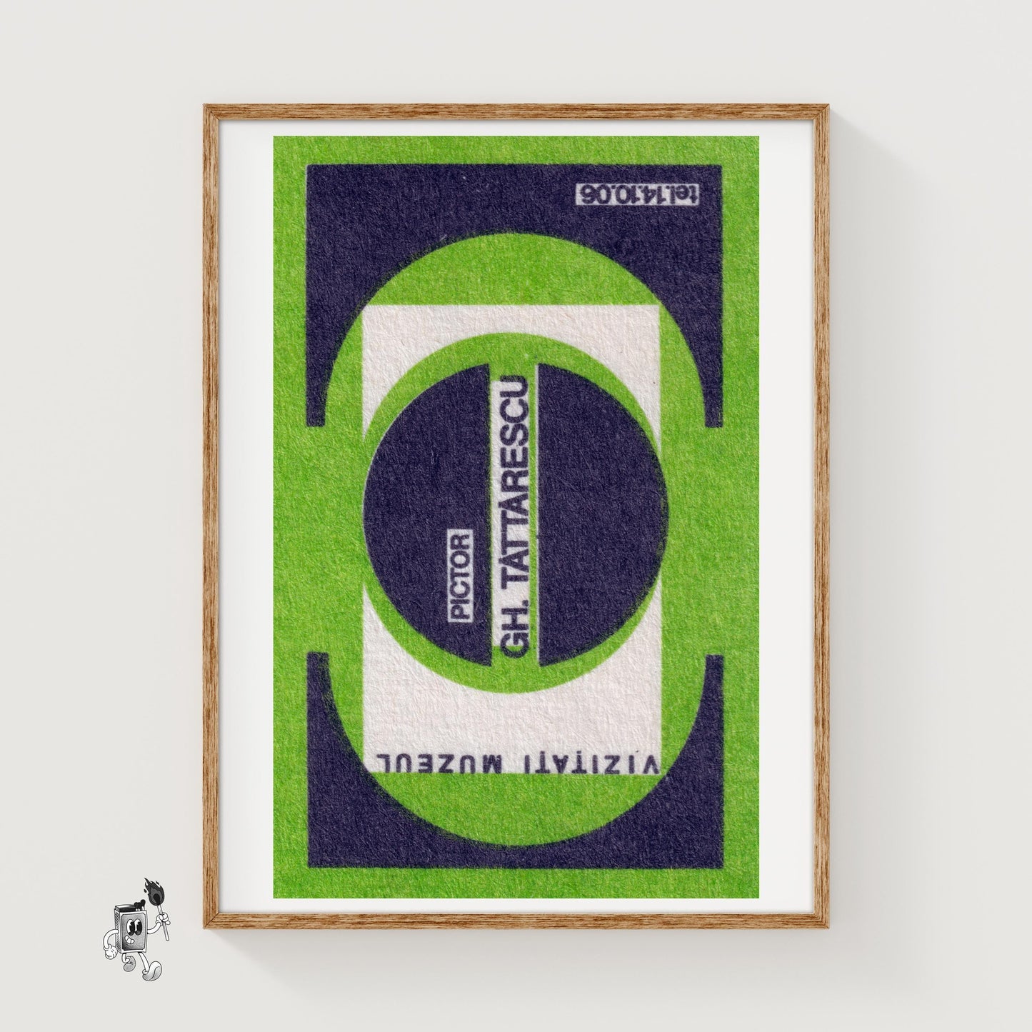 Visit The Museum - vintage matchbox label print