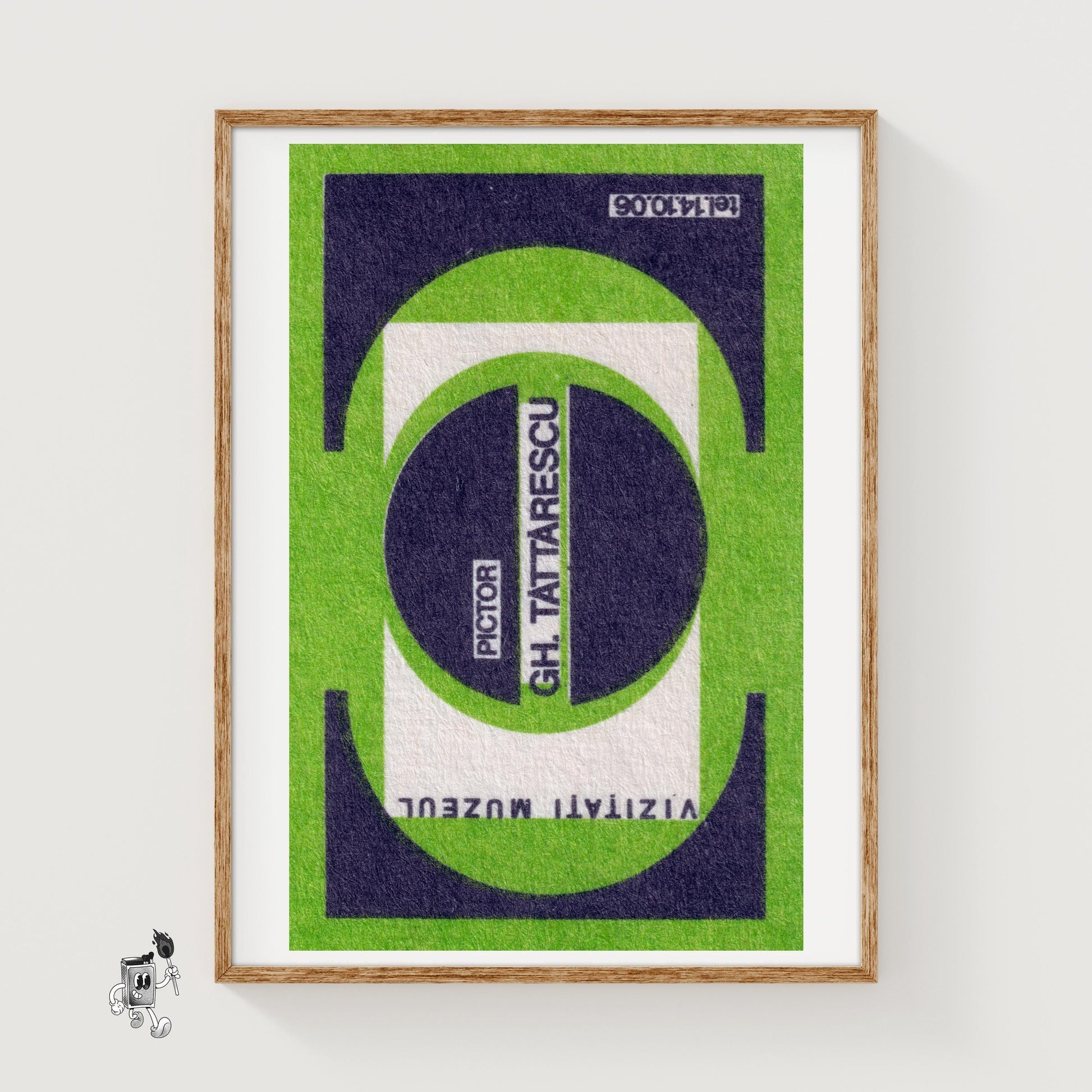 Visit The Museum - vintage matchbox label print